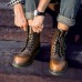 Men's Combat Boots Leather Fall / Winter Boots