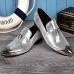 Men's Leather Shoes Leather Spring / Fall British Oxfords Silver 