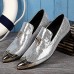 Men's Leather Shoes Leather Spring / Fall British Oxfords Silver 