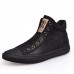 Men's Bootie Nappa Leather Winter Sneakers Booties / Ankle Boots Black