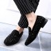 Men's Leather Fall / Winter Casual / Comfort Loafers & Slip-Ons Black / Sparkling Glitter / Party & Evening