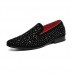 Men's Leather Fall / Winter Casual / Comfort Loafers & Slip-Ons Black / Sparkling Glitter / Party & Evening