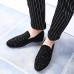 Men's Leather Fall / Winter Casual / Comfort Loafers & Slip-Ons Black / Sparkling Glitter / Party & Evening