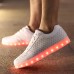 Men's Light Up Shoes Leather Spring / Fall Comfort Slip Resistant White