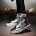 Men's Comfort Shoes PU(Polyurethane) Fall / Winter Sneakers Black / Silver