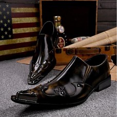 Men's Novelty Shoes Leather Spring / Summer Vintage / Comfort Oxfords Brown / Wedding / Party & Evening