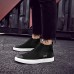 Men's Comfort Shoes Cowhide Fall Sporty / Casual Sneakers Keep Warm Black / Black and White