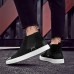 Men's Comfort Shoes Cowhide Fall Sporty / Casual Sneakers Keep Warm Black / Black and White