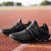 Men's Novelty Shoes Faux Leather / Tulle Fall / Winter Sneakers Black