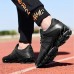 Men's Novelty Shoes Faux Leather / Tulle Fall / Winter Sneakers Black