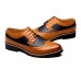 Men's Brogue Leather Spring / Fall British Oxfords Black / Brown / Yellow / Lace-up / Leather Shoes / Comfort Shoes