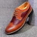 Men's Brogue Leather Spring / Fall British Oxfords Black / Brown / Yellow / Lace-up / Leather Shoes / Comfort Shoes