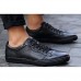 Men's Comfort Shoes Nappa Leather Spring & Summer / Fall & Winter Casual Sneakers Black