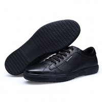 Men's Comfort Shoes Nappa Leather Spring & Summer / Fall & Winter Casual Sneakers Black