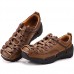 Men's Nappa Leather Spring / Summer / Fall Comfort Sneakers Hiking Shoes Light Brown