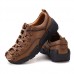 Men's Nappa Leather Spring / Summer / Fall Comfort Sneakers Hiking Shoes Light Brown