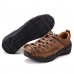 Men's Nappa Leather Spring / Summer / Fall Comfort Sneakers Hiking Shoes Light Brown