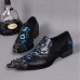 Men's Novelty Shoes Cowhide Spring / Summer Vintage / Comfort / Chinoiserie Oxfords Black / Wedding / Party & Evening