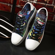 Unisex Comfort Shoes Canvas Spring Sneakers Black / Blue