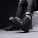 Men's Leather Shoes Nappa Leather Fall & Winter Vintage / Casual Sneakers Keep Warm Black