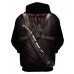 Men's Plus Size Sports Exaggerated Long Sleeve Loose Hoodie - Color Block / Cartoon / Skull Print Hooded Black