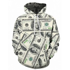 Men's Plus Size Sports Street chic / Punk & Gothic Long Sleeve Hoodie - Color Block Print Hooded Beige