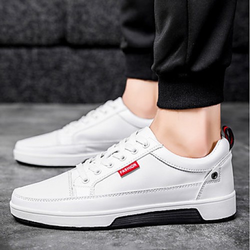 Men's PU(Polyurethane) Summer Comfort Sneakers White / Black