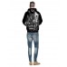 Men's Plus Size Punk & Gothic / Exaggerated Long Sleeve Hoodie - Geometric Print Round Neck Black