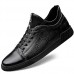 Men's Leather Shoes Nappa Leather Spring & Fall Sporty / Casual Sneakers Non-slipping Black