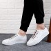 Men's Leather Shoes Nappa Leather Spring & Fall Classic / Casual Sneakers Non-slipping White