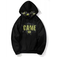 Men's Casual Hoodie - Letter Green