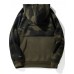 Men's Casual Hoodie - Color Block / Camo / Camouflage Black