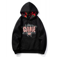 Men's Casual Hoodie - Letter Red