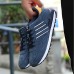 Men's Tulle / Pigskin Fall / Winter Comfort Sneakers Gray / Blue