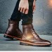 Men's Bootie Cowhide Fall / Winter Boots Booties / Ankle Boots Black / Brown