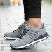 Men's Tulle / Pigskin Fall / Winter Comfort Sneakers Gray / Blue