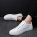 Men's Leather Spring / Fall Comfort Sneakers White / Black