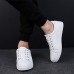 Men's Leather Spring / Fall Comfort Sneakers White / Black