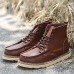 Men's Cowhide Fall / Winter Bootie / Combat Boots Boots Booties / Ankle Boots Black / Brown / Red