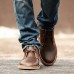 Men's Leather Shoes Leather Spring / Summer / Fall Comfort Boots Walking Shoes Black / Brown