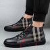 Men's Leather Shoes Cowhide Winter British / Preppy Sneakers Walking Shoes