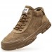 Men's Sneakers Casual Daily Pigskin Brown Fall / Winter