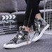 Men's Novelty Shoes Leather Fall / Winter British Sneakers Black / Silver