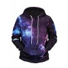 Men's Long Sleeve Hoodie - 3D Print Hooded Lavender